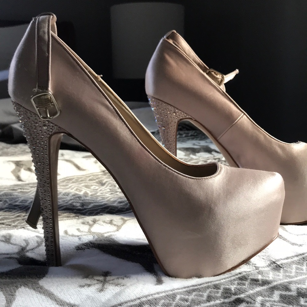 Ankle strap platform heels